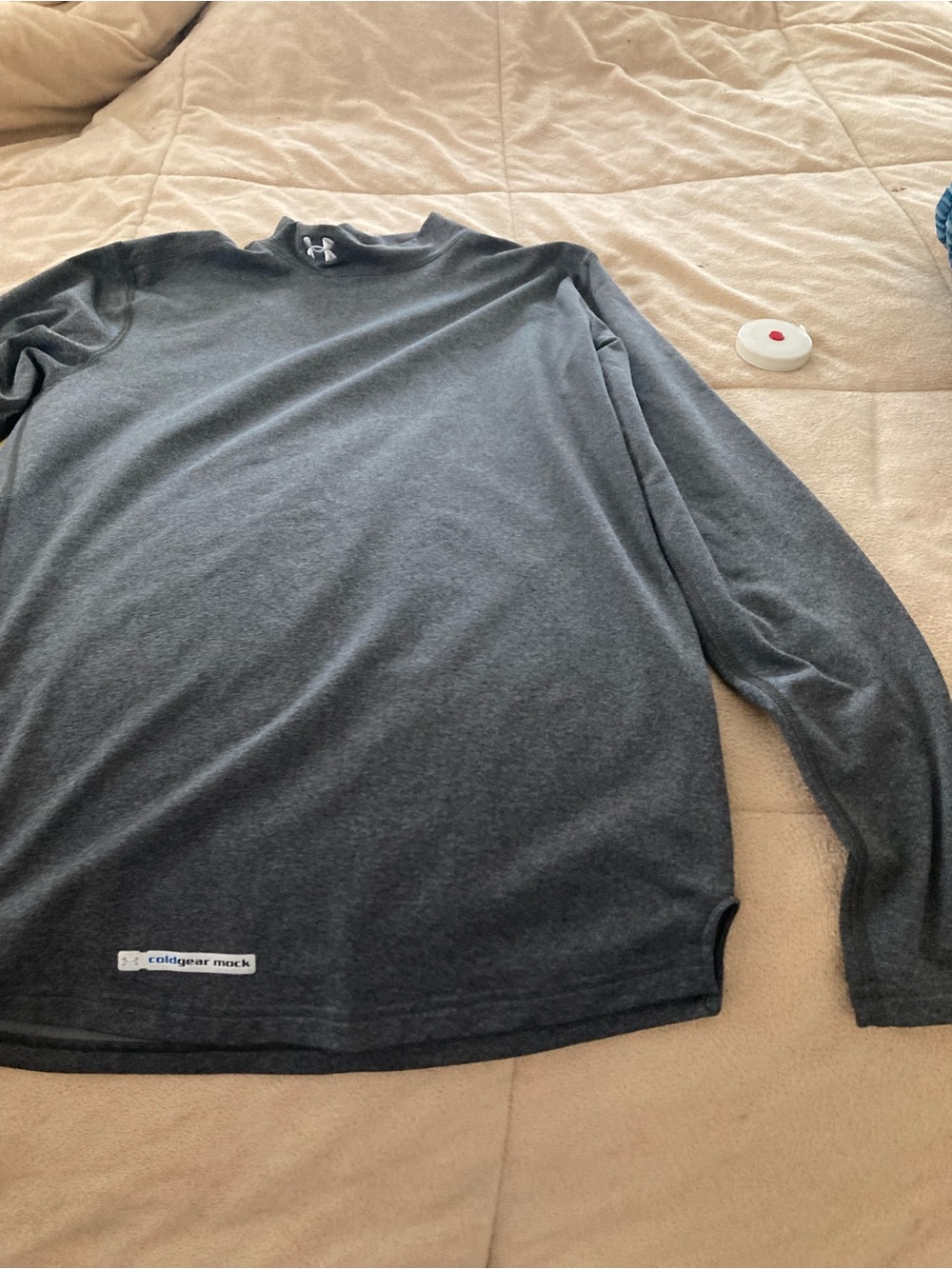 Under Armour Men's Long Sleeve ColdGear Mock Neck in Charcoal Gray